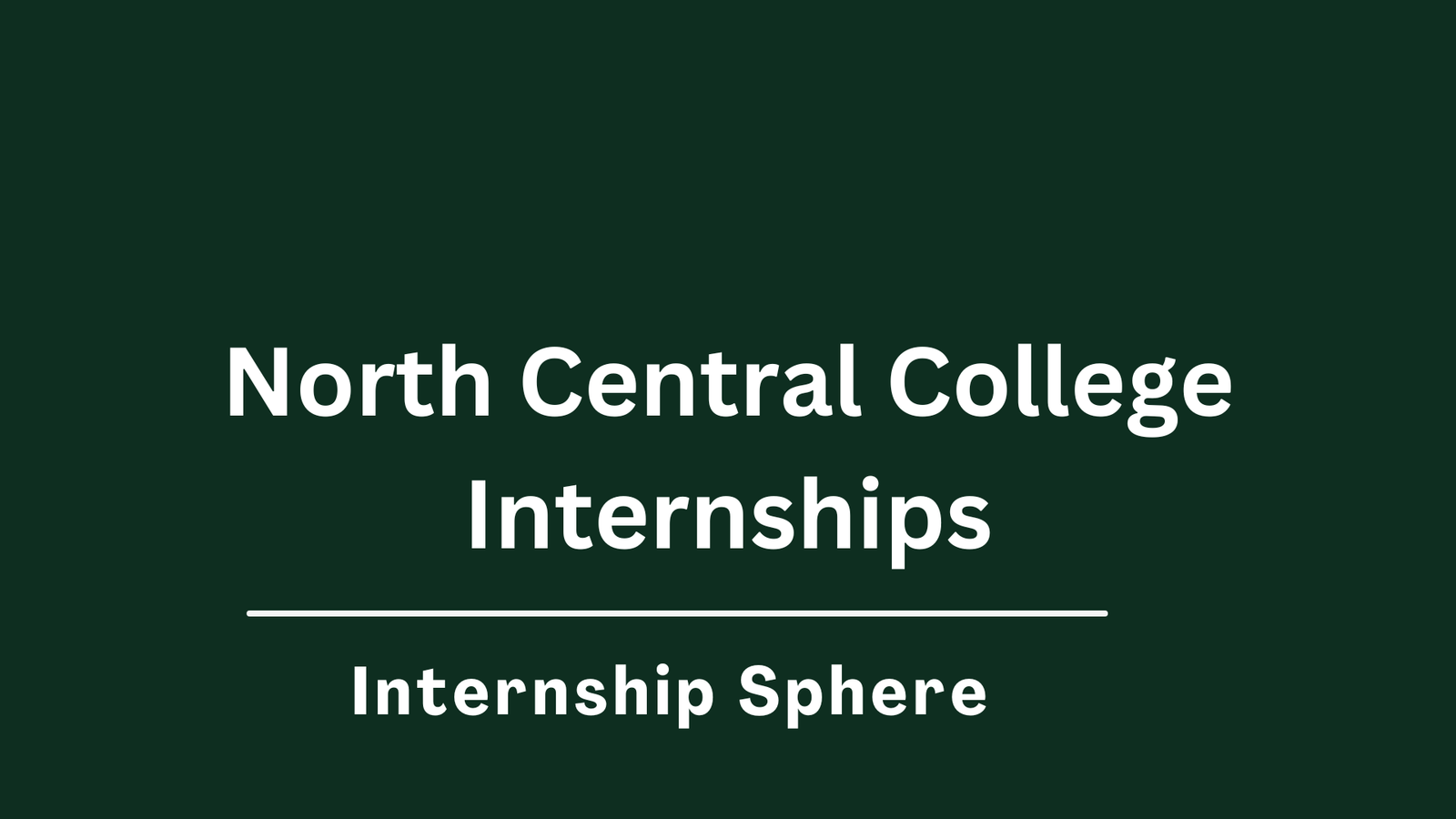 North Central College Internships