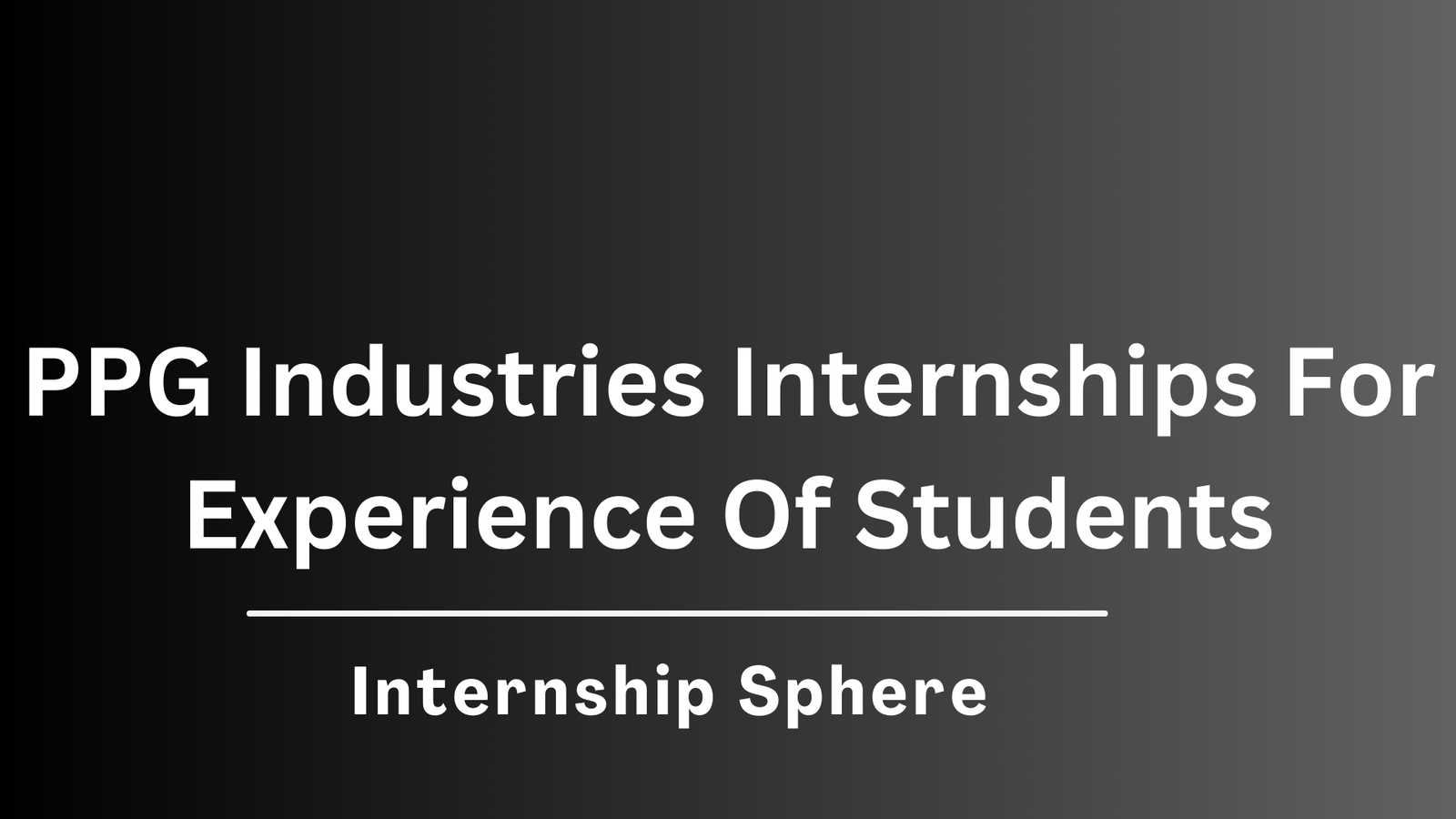 PPG Industries Internships