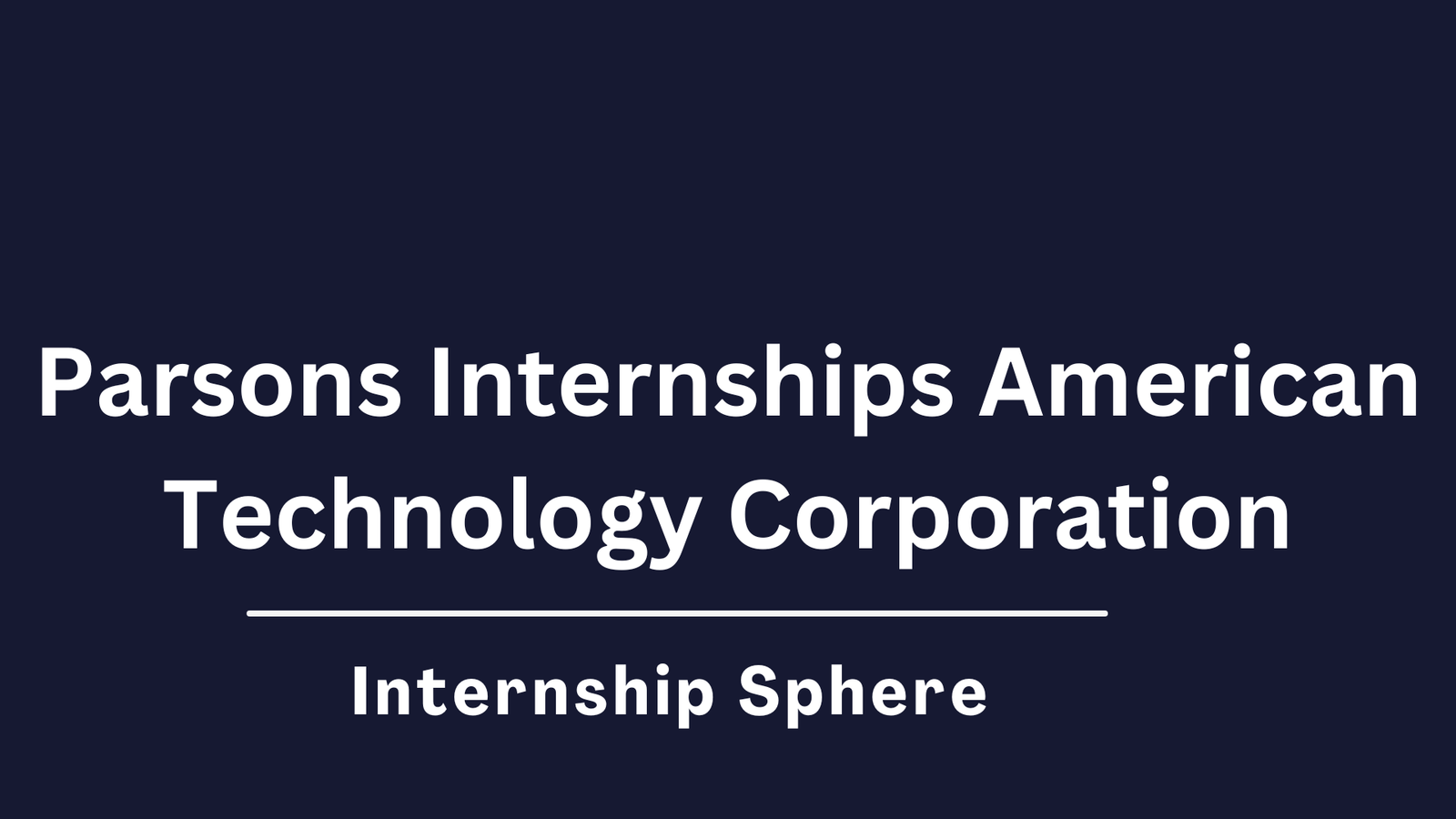 Parsons Internships