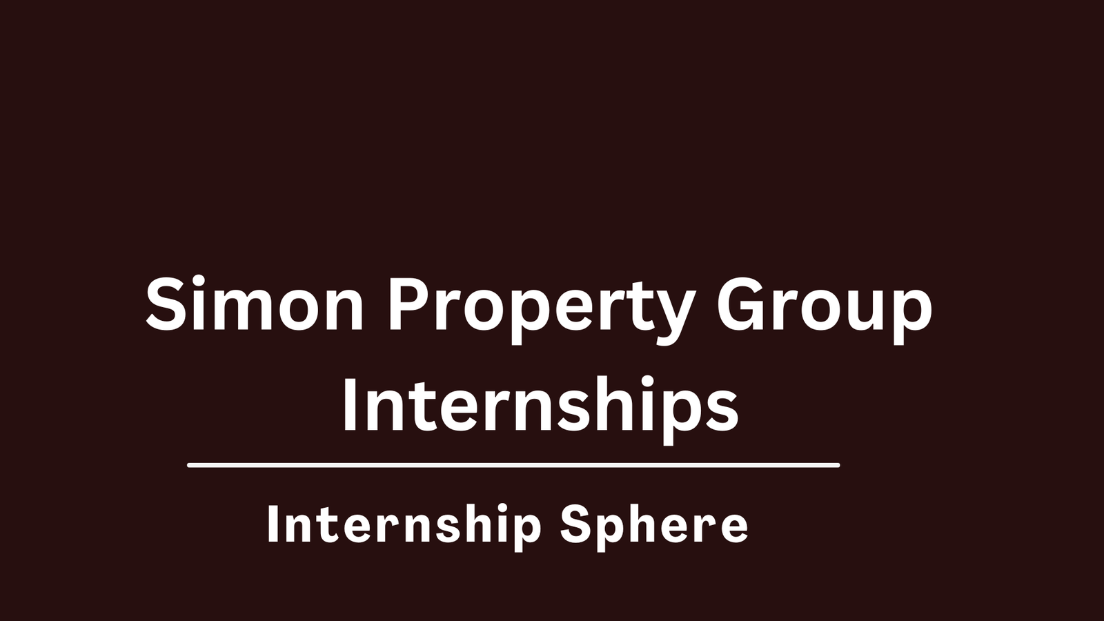 Simon Property Group Internships