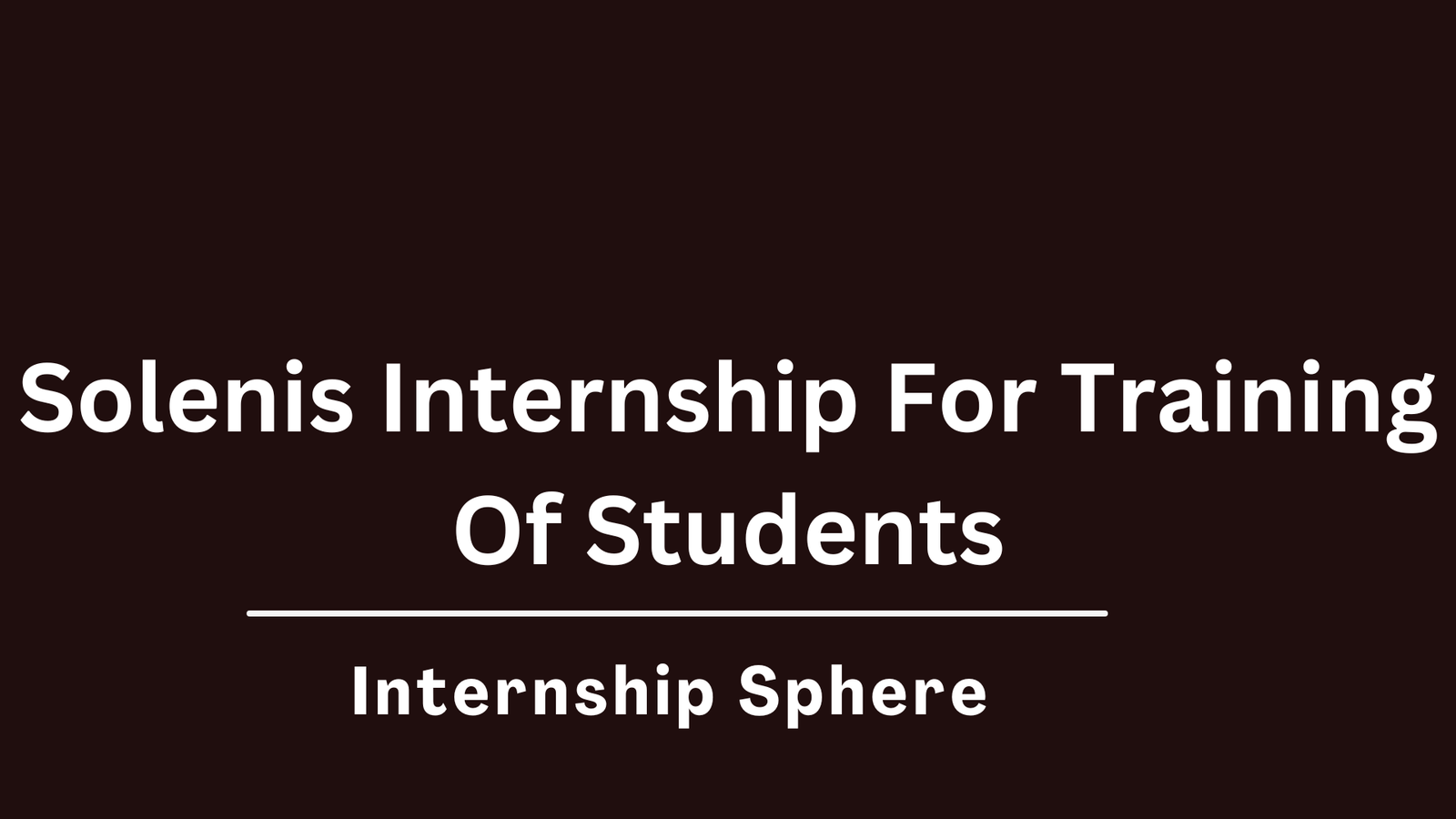 Solenis Internship