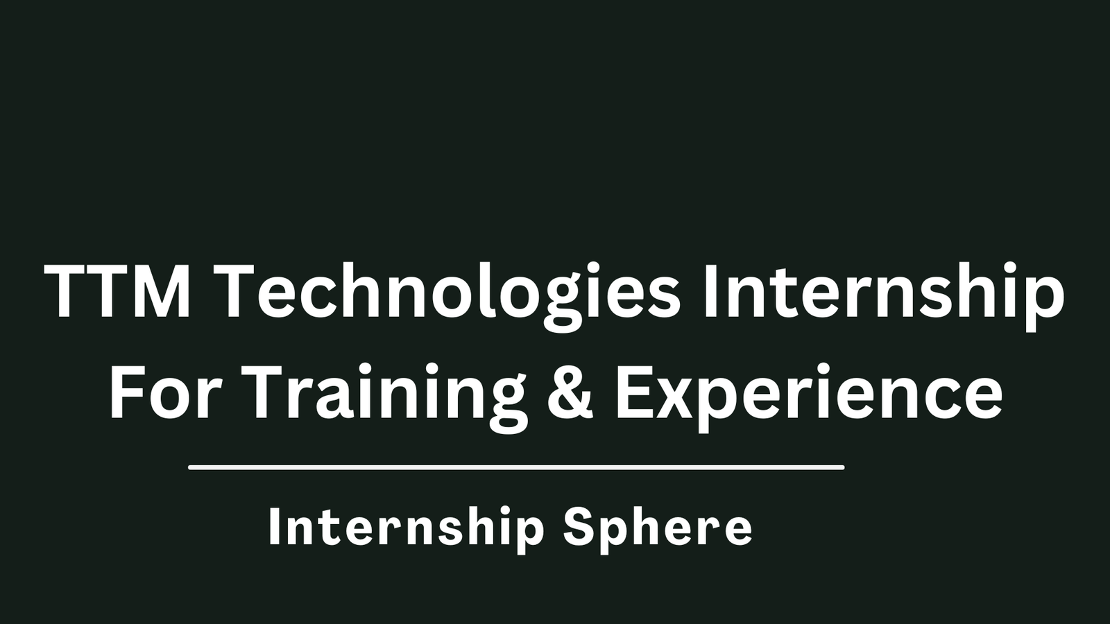 TTM Technologies Internship