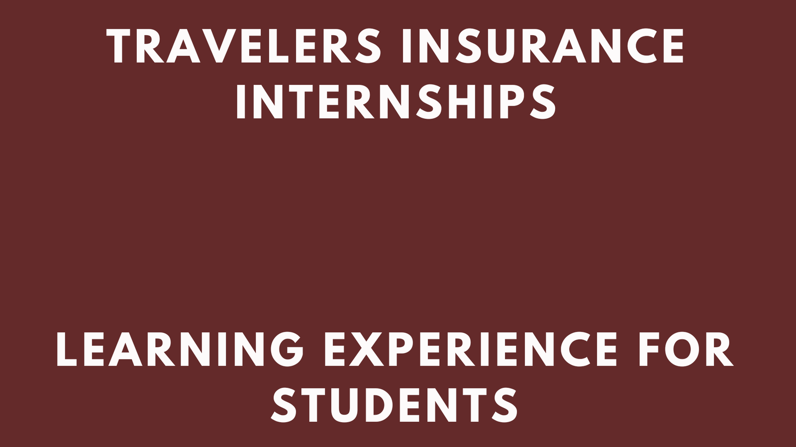 Travelers Internships