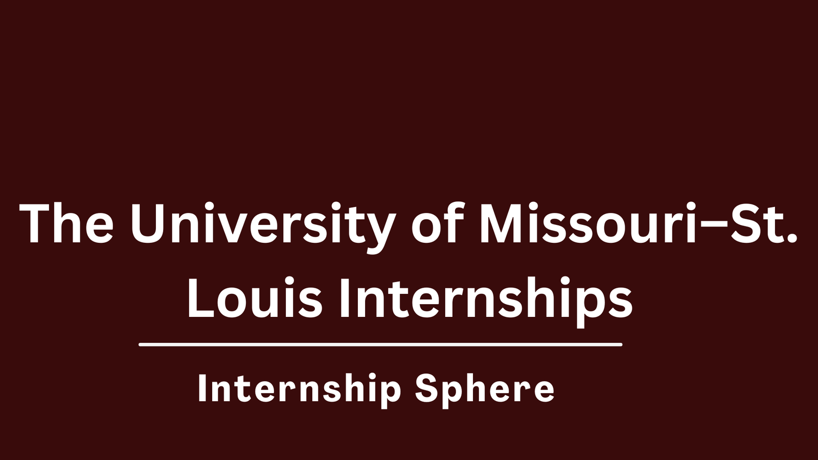 UMSL Internships