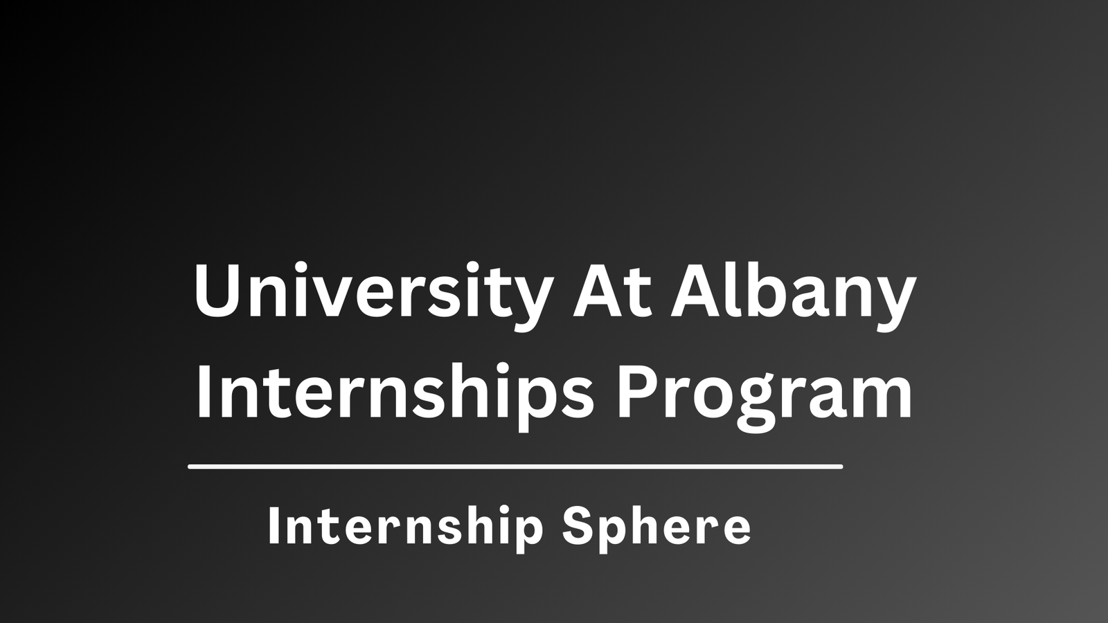 University At Albany Internships