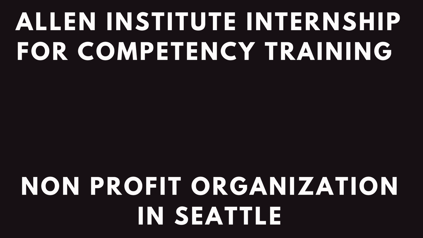 Allen Institute Internship