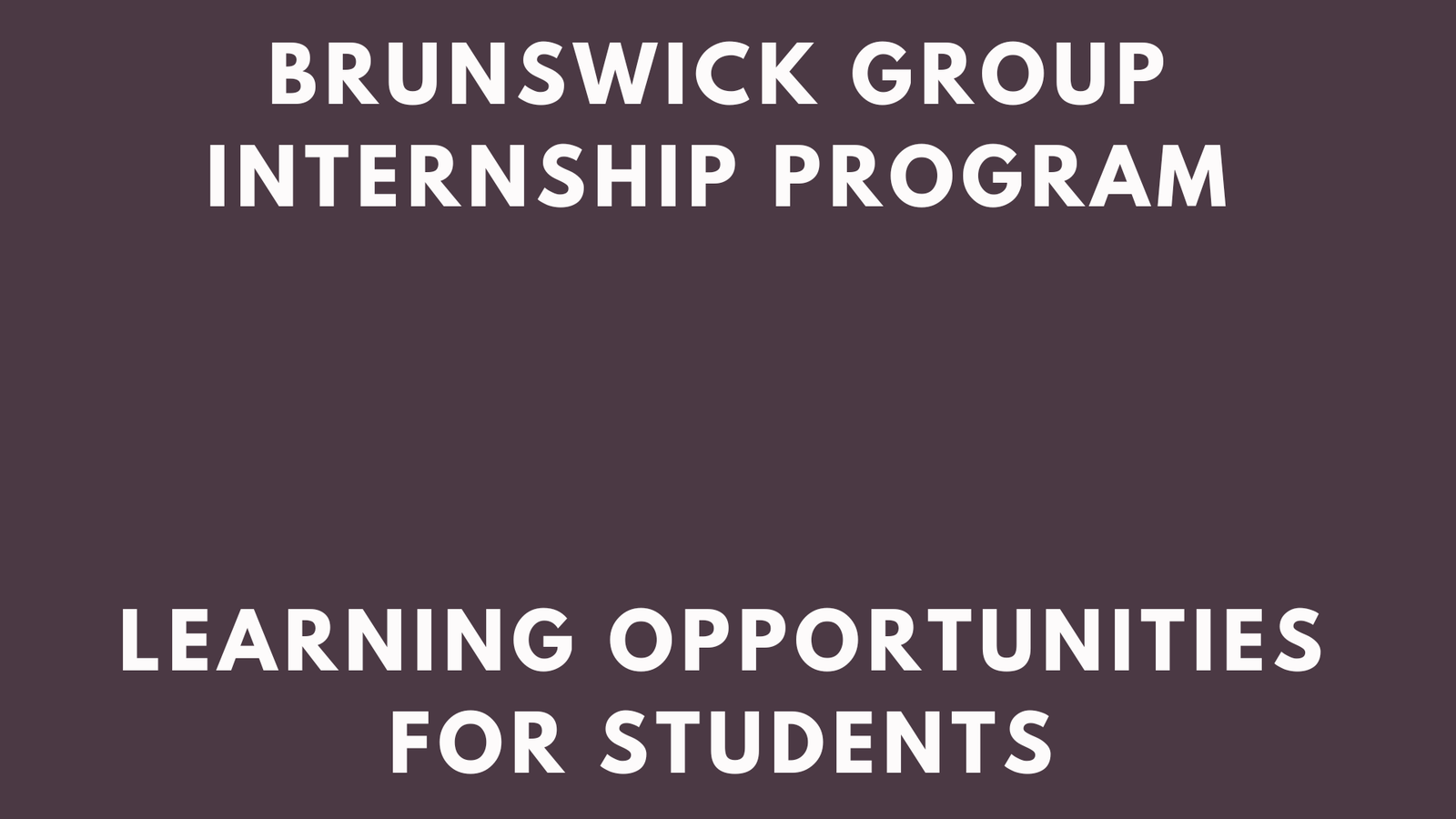 Brunswick Group Internship