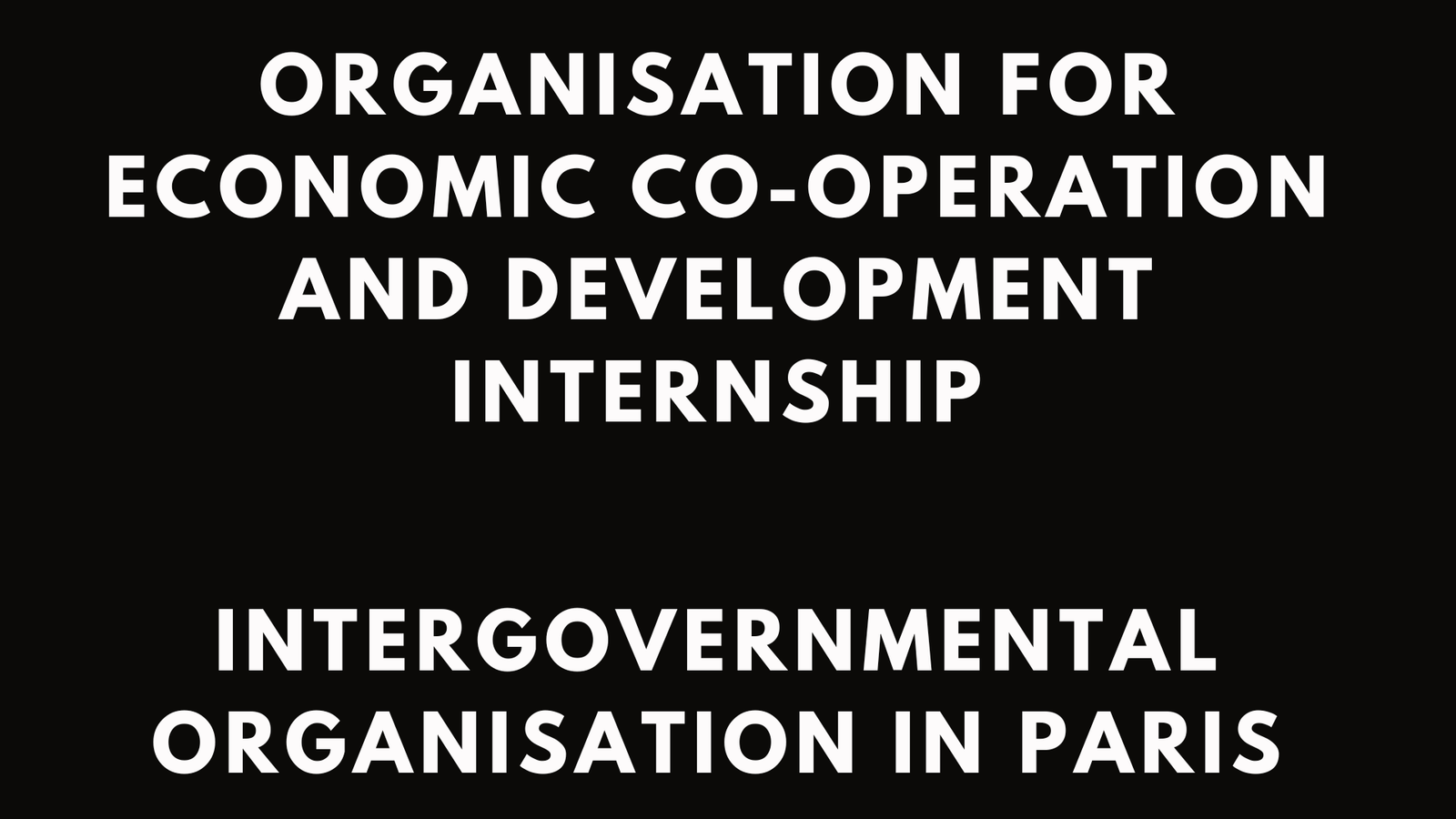 OECD Internship