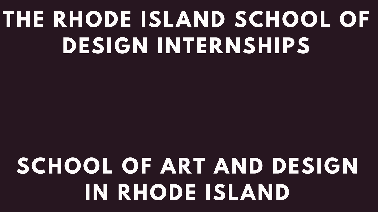 RISD Internships