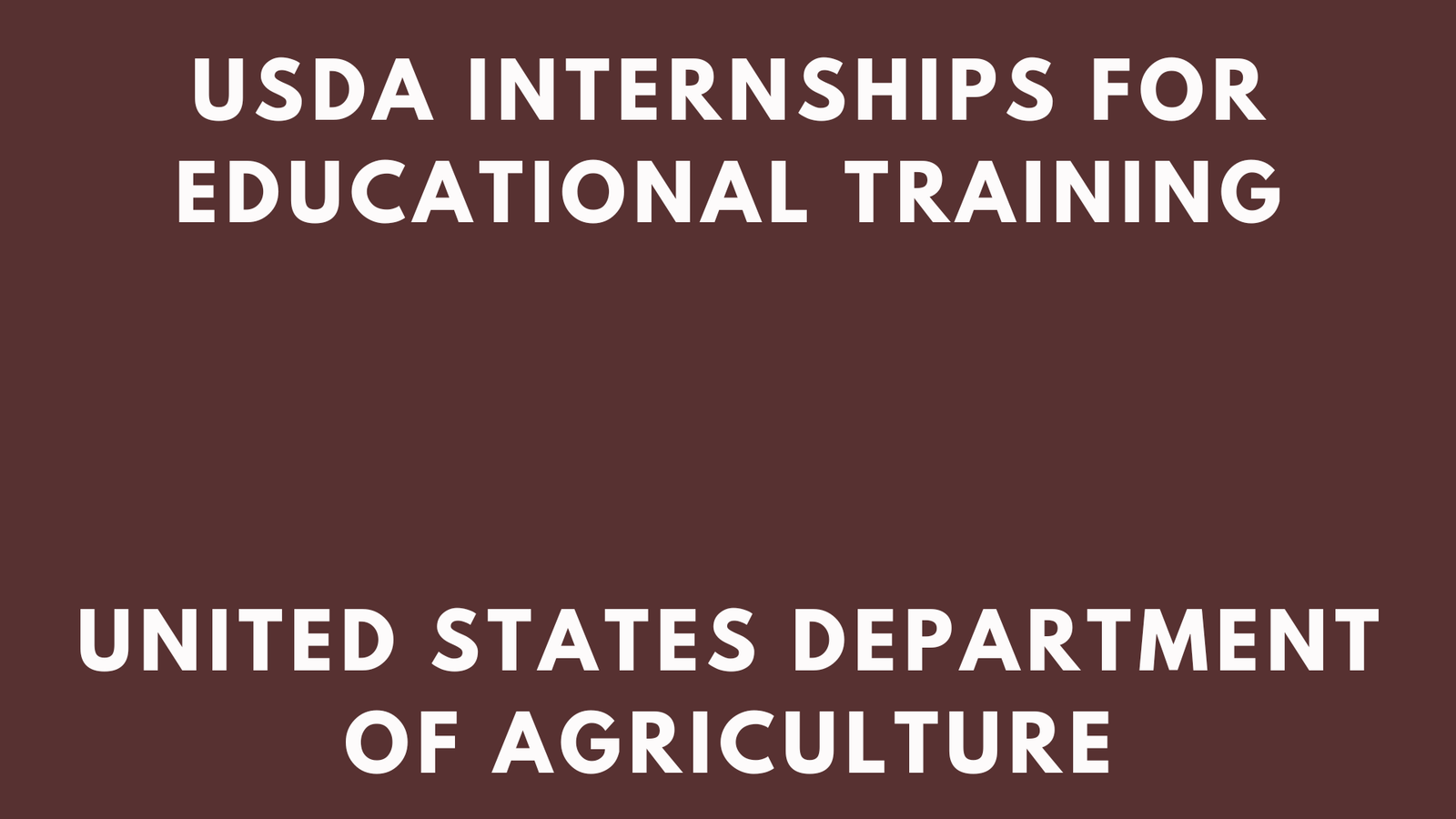 USDA Internships