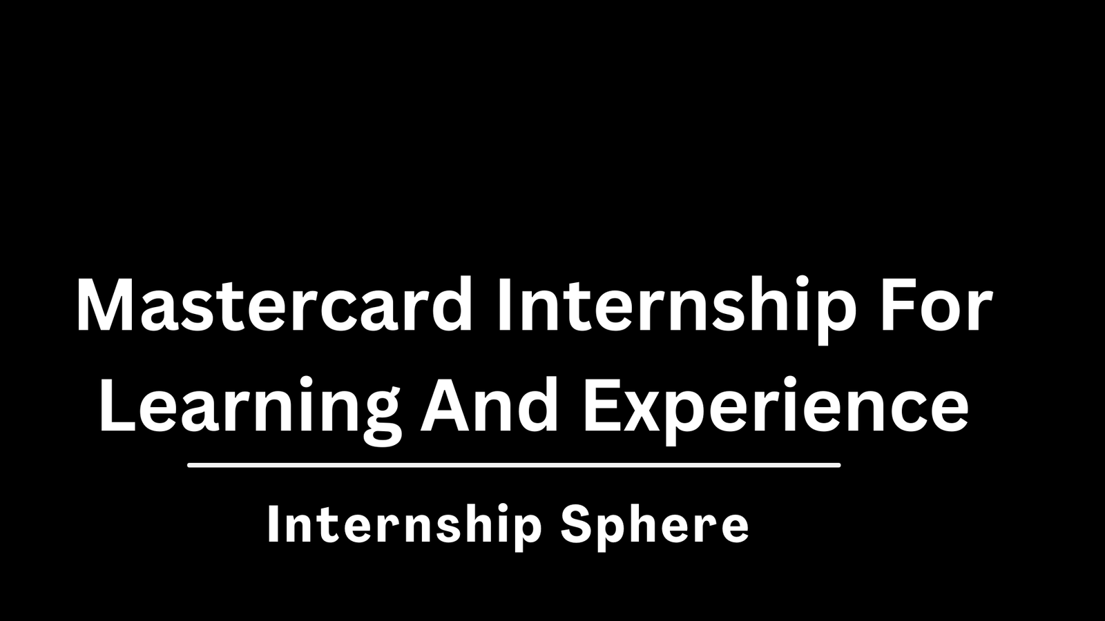 Mastercard Internships