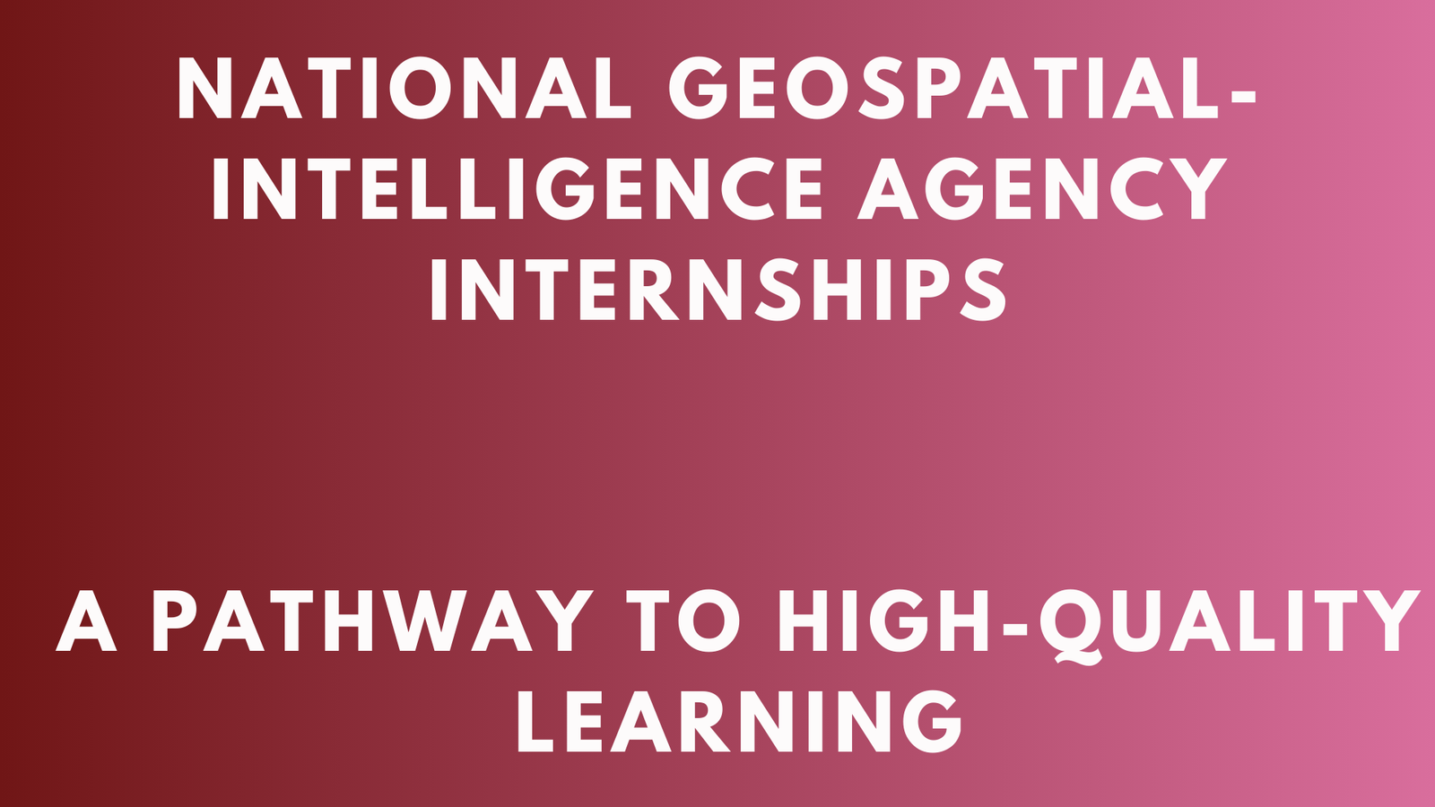NGA Internships