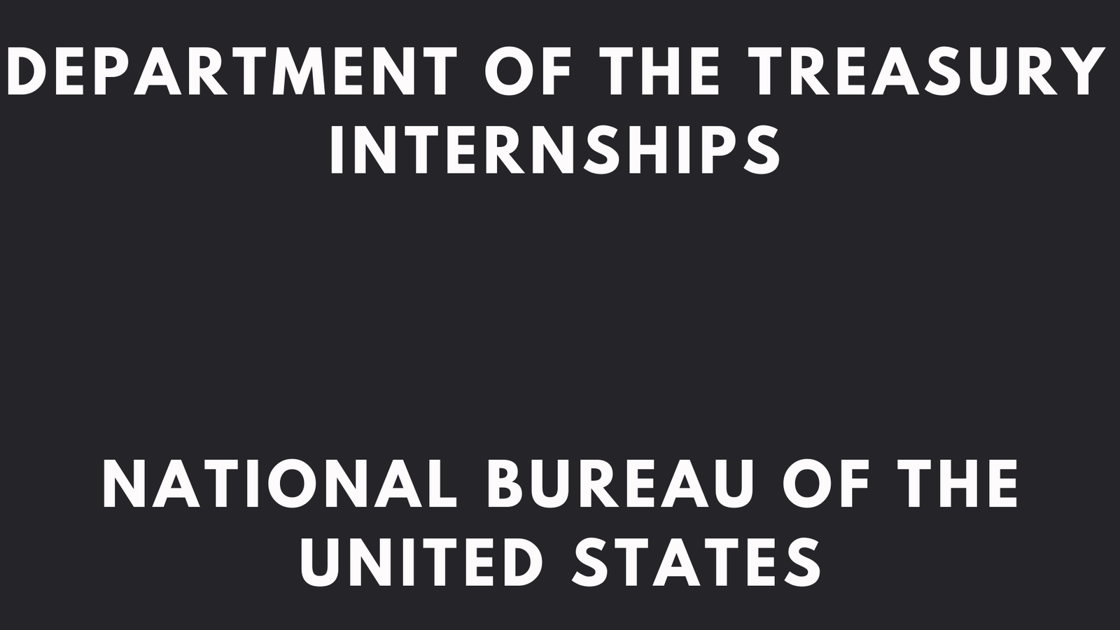 Department Of The Treasury Internships