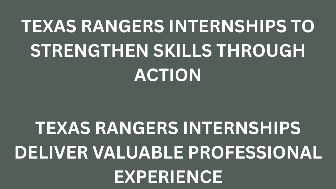 Texas Rangers Internships