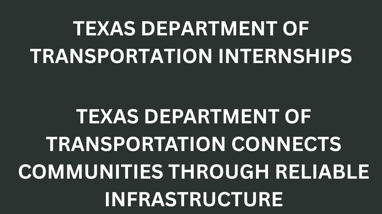 Txdot Internships